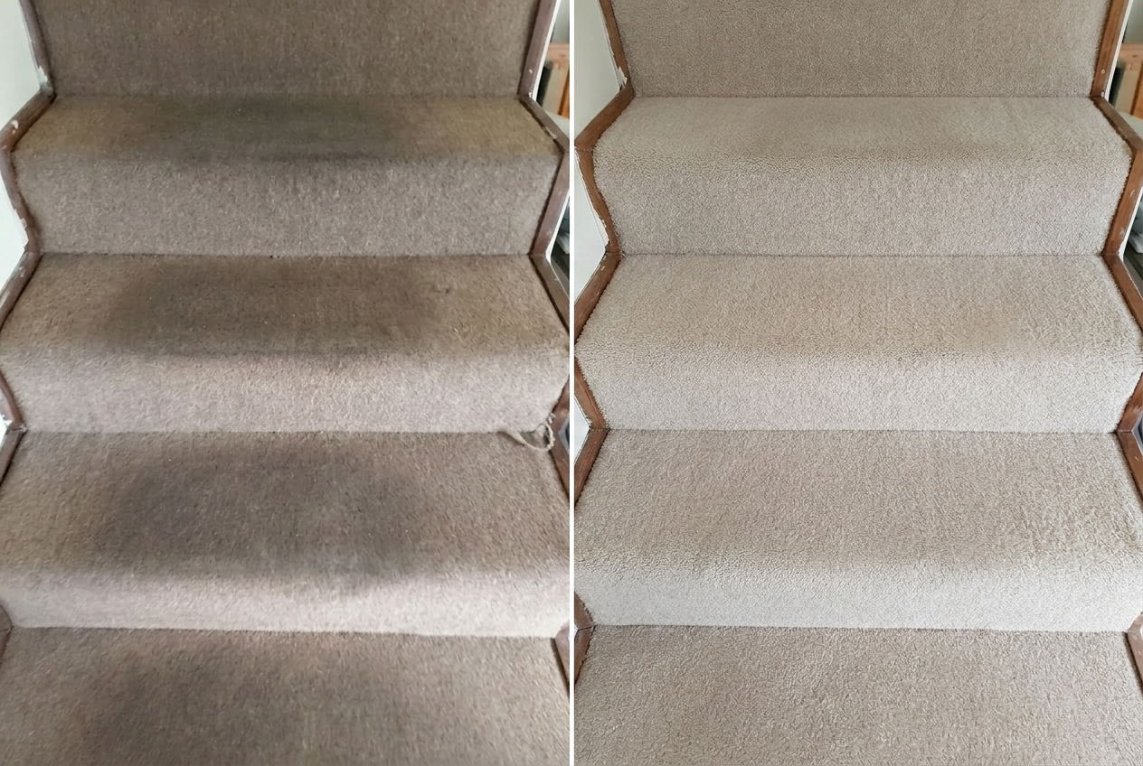 Traffic-worn carpeted stairs brought back to life — Durbanville.