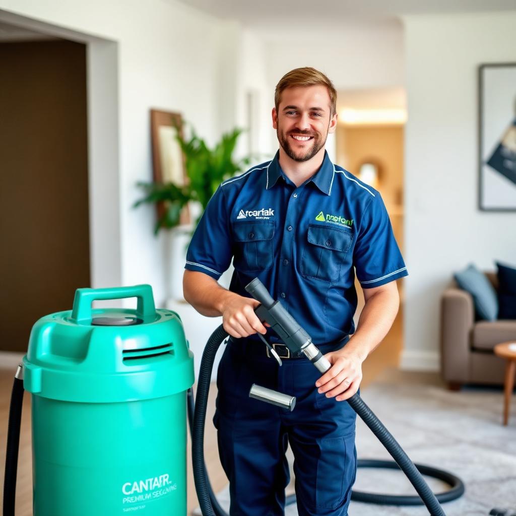 Sparklify carpet cleaning technician